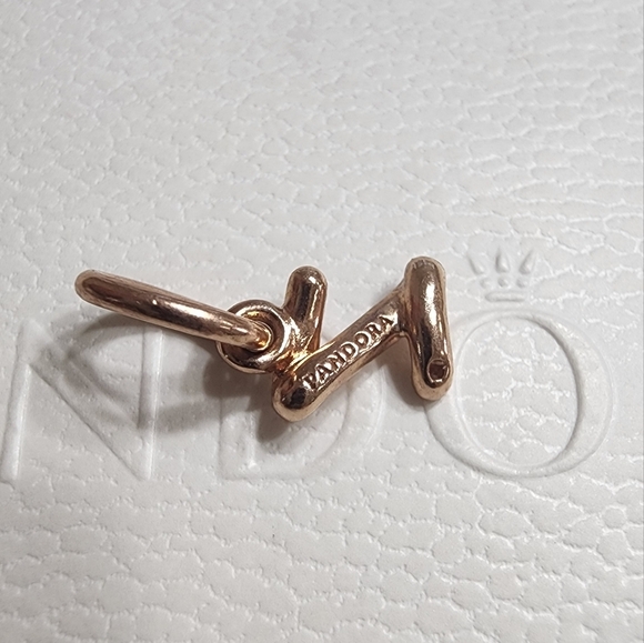 Pandora Letter z Script Alphabet Dangle Charm - Picture 2 of 6